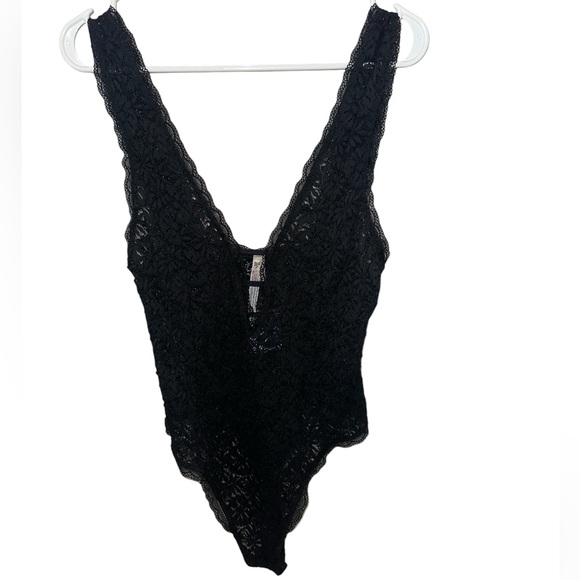 NWT Free People Mason Black Lace Bodysuit - Picture 7 of 12